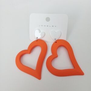 Fashion Jewelry Big Heart Dangle Earrings